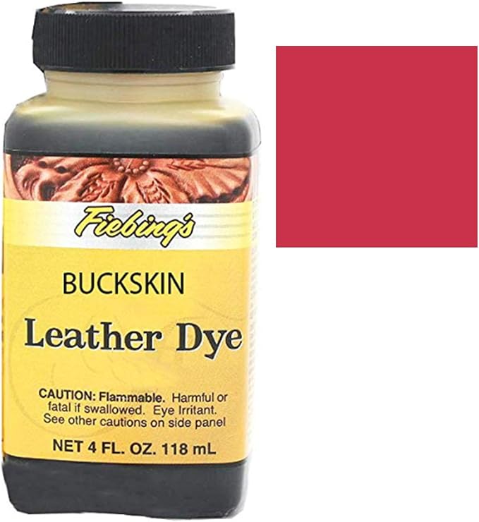 Fiebing's Leather Dye (4 Fl Oz, Mahogany) - Alcohol-Based, Penetrating, Permanent Dye for Shoes, Boots, Belts, Bags, Furniture - Includes Wool Dauber Applicator - Recolor & Restore Leathercraft