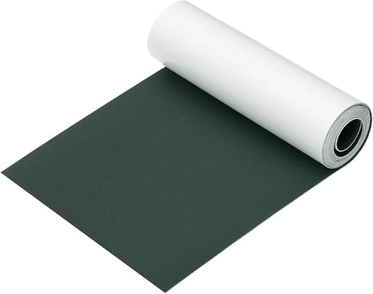 PATIKIL Leather Patches Tape for Furniture, 6.3 x 61 Inch Self Adhesive Vinyl Leather Repair Kit Cover Sheet for Couch, Sofa, Car Seats, Office Chair, Dark Green