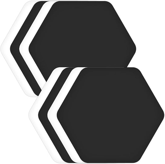 GEAR AID Tenacious Tape Hex – 2.5” Repair Patches (8 Patches, Clear/Black) – Peel-and-Stick Outdoor Nylon Fabric to Fix Holes and Burns in Down Jackets, Rain Gear and Tents