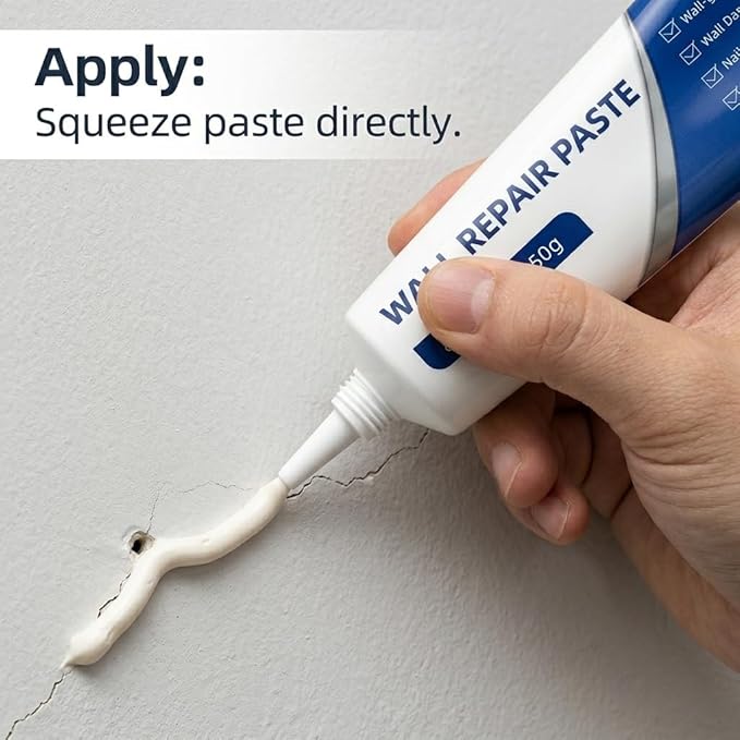 Efficient Drywall Repair Kit with Scraper, Wall Mending Agent for Holes & Cracks, Quick Drying Drywall Patch Paste Multi-Functional Kit for DIY Home Fix (2 pcs)