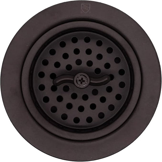 Westbrass D213-12 3-1/2" Wing Nut Twist Style Large Kitchen Sink Basket Strainer, Oil Rubbed Bronze