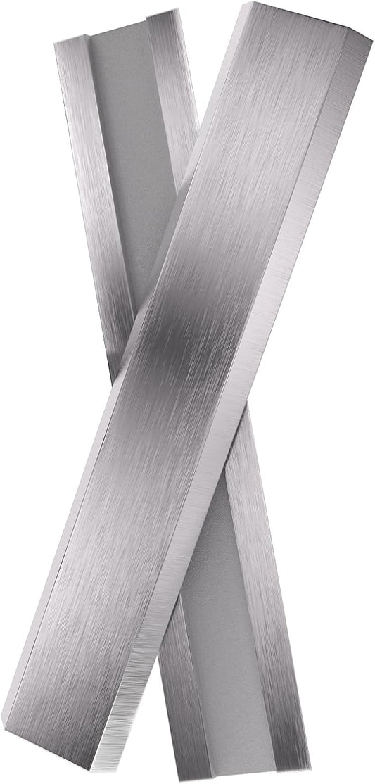 LU&MN 2.38" (60mm) Carbide Paint Scraper Blades, Double-Edged Reversible Replacement Tungsten Steel Blades 2-Pack, Extra Wear-Resistant Multi-Purpose Blades for Paint, Glue & Grout Removal