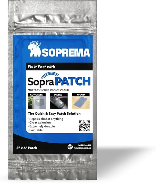 Fiberglass Reinforced Repair Patch – UV-Curing Peel & Stick Patch for Holes, Dents & Cracks – Durable Surface Repair for Metal, Plastic, Wood, Drywall & More (2" x 3")