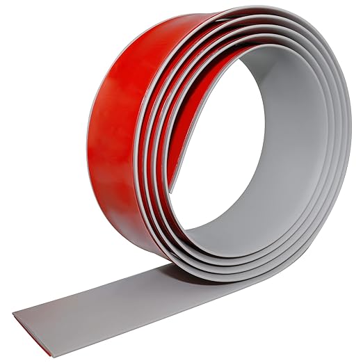 Floor Transition Strip Self Adhesive Floor Cover Strips Laminate 2" Wide Vinyl Flat Divider Transitions (5cm, 10Ft, Gray)