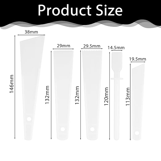 5 Pcs Applicator Glue Spreaders, Plastic Glue Smear Sticks Applicator Tool Glue Sticks Scraper Stick for Leatherwork Woodwork Handmade DIY Art Crafts Project, Easy Clean