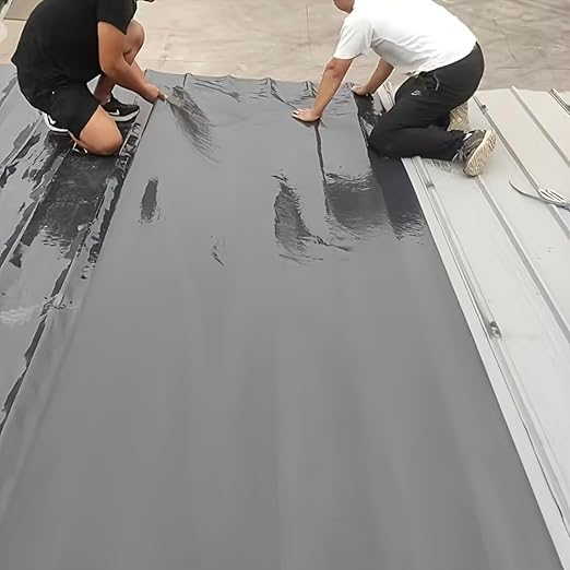 Waterproof Sealant Tape Self Adhesive Rubberized Asphalt Tape for RV Roof Metal Roof Corrugated Roof Leak Repair UV Resistant Heavy Duty Waterproofing Membrane(Gray, 7.874in*196.85in)