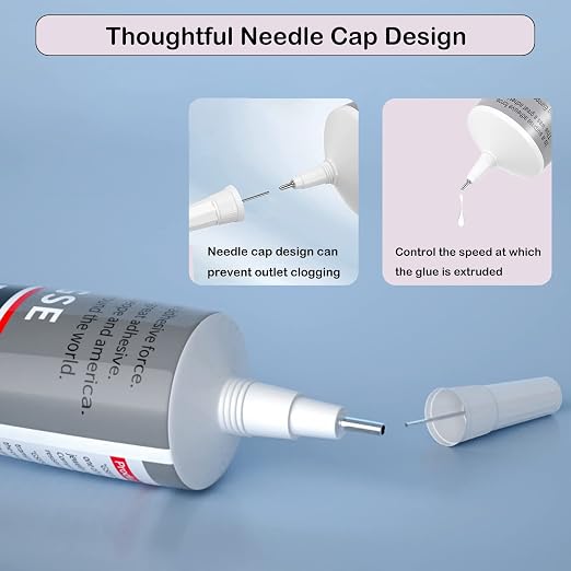 B7000 Jewelry Glue for Jewelry Making, FITTDYHE 2PCS 50ML/1.69 fl oz Clear B-7000 Glue Rhinestone, Multipurpose Super Adhesive for Phone Repair Nail Art Wood Glass Charms