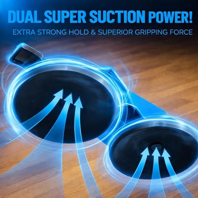 Floor Gap Fixer Tool, 45° Striking Surface Floor Gap Repair Tool with Dual Suction Cup, Made of Iron. with 6pcs Sticky Pads for Fixer Laminate/Vinyl Flooring Tools