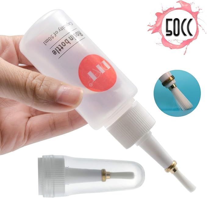 FJNATINH Precision Tip Applicator Bottle, Mini Glue Squeeze Bottle with Brush Tip for Oil, Wood Glue, Craft Glue, Paint, Crafting Fine Dispenser