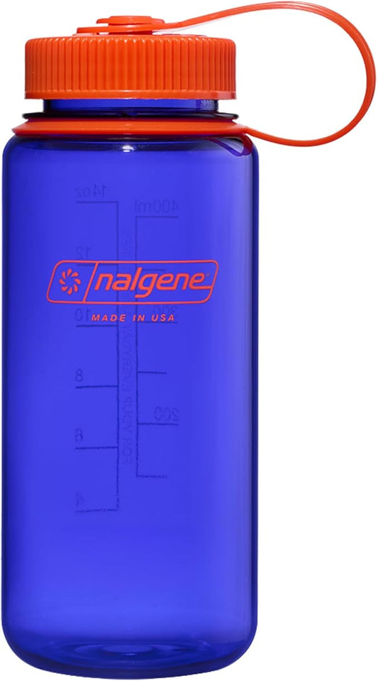 Nalgene 16 oz Wide Mouth Water Bottle | Slim Cup Holder Size, BPA-Free, Durable & Leak Proof, Lightweight Travel Bottle, Periwinkle