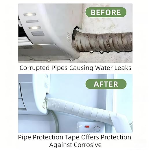 Pipe Wrap Tape,PVC Corrosion Protection,Width White Insulation Tape for Drain Pipe, Metal & Electrical Piping, Underground Pipe ，100' Length x 2" Width -10 Mil Thick