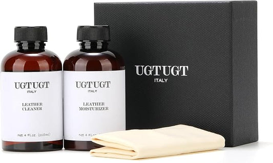 All in one Leather Cleaning Kit,Leather Cleaner and Leather Conditioner,Leather Care kit for Bag,Car seat,Restore Shine,Softens,Removes Stains,Leather Purse Cleaner,Leather Luster