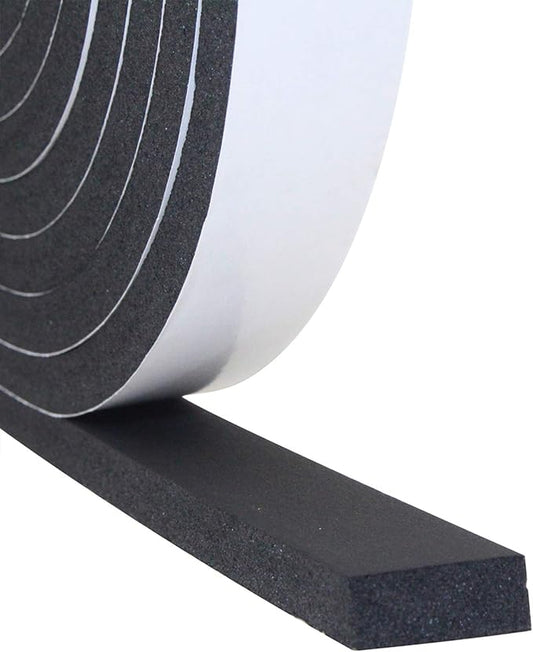 DGSL Foam Insulation Tape, 1In x 3/8In x 16.5Ft Weather Stripping Door Seal Strip for Doors and Windows,Sliding Door,Sound Proof Soundproofing Door Seal,Weatherstrip,Air Conditioning Seal Strip