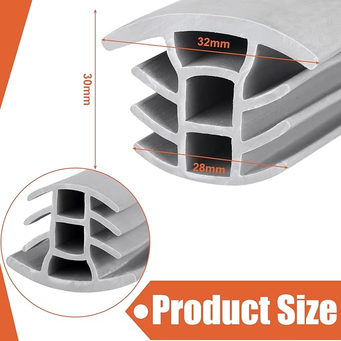 Kingdder Concrete Expansion Joint Filler Driveway Crack Filler Flexible EPDM Rubber Strip for Concrete Crack Repair Replacement Weather Aging Resistance Expansion Joint(1'' Wide, 100 ft Long)
