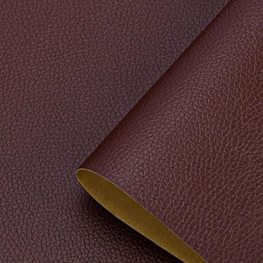 Self Adhesive Leather Repair Patch, 12 x 54 inch Vinyl Leather Repair Patches Kit for Furnitures, Car Seats, Couches, Sofas, Chairs, (Dark Brown)