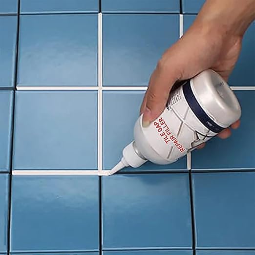 Cithway Waterproof Tile Gap Repair Filler，Tile Grout Repair Agent，Waterproof Tile Gap Repair Filler，Repair and Renew Tile Joints，A Variety of Colors to Choose from(100ML) (White, 3 Bottle)