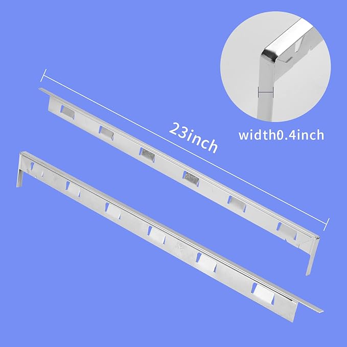 Stainless Steel Stove Gap Covers (2 Pack),Protect Gap Filler Sealing Spills in Kitchen Counter (23inch)
