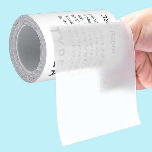 Waterproof Clear TPU Inflatable Repair Patch Kit - 3 in x 7 ft Roll Heavy Duty Repair Tape for Bounce Houses, Pool Floats, Tents, Canopy, Air Beds Vinyl Pools