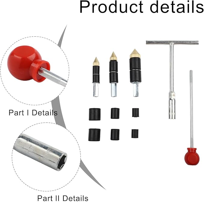 FABsULETTA Stainless Steel Hot Melt Water Stop Pin Kit, PPR Pipe Repair Tool Set with RuBsBser Rings for Concrete SlaBs and Through Wall Leaks(A)
