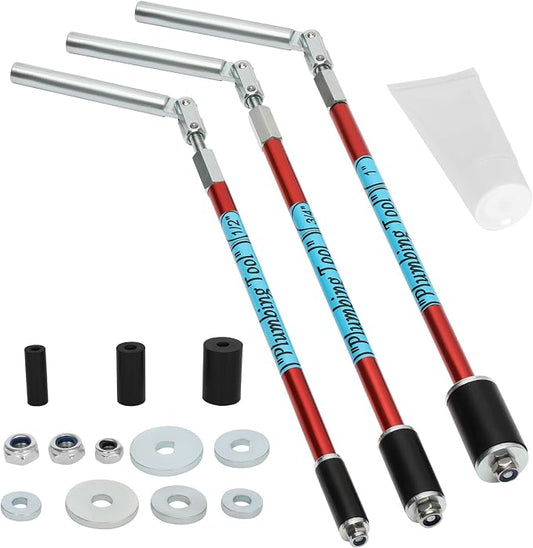 Plumbing Plug Tool Kit (3 Tools) for 1/2", 3/4" and 1" Sized Pipes, Plumbing Plugs for Fast Water Line Repairs, with Replacement Parts Gasket Nut, No Draining Needed