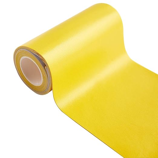 Leather Repair Patch Tape Yellow 3 x 60 inch Self Adhesive Leather Repair Tape for Furniture, Car Seats, Couch, Sofa, Office Chair, Vinyl Repair Kit
