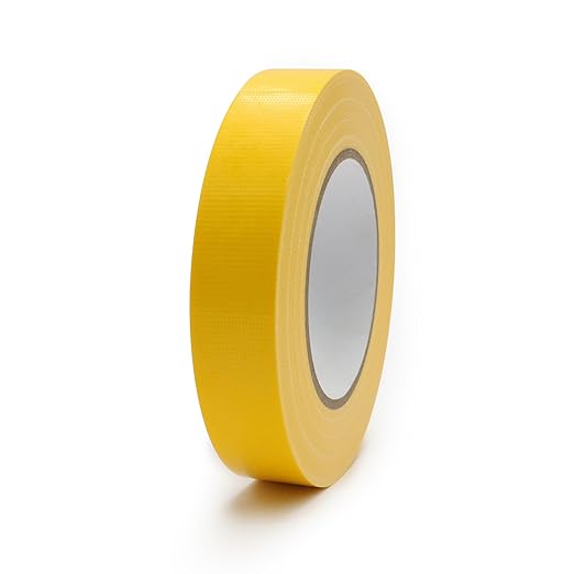 Duct Tape 1 Inch X 44 Yards, 8.5 mil Thickness, Heavy Duty Yellow Duct Tape, No Residue, Waterproof, Tear by Hand for Repairs, Industrial, Professional Use
