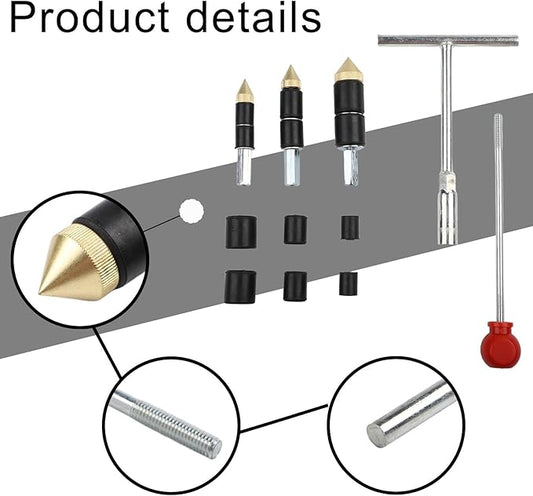 FABsULETTA Stainless Steel Hot Melt Water Stop Pin Kit, PPR Pipe Repair Tool Set with RuBsBser Rings for Concrete SlaBs and Through Wall Leaks(B)