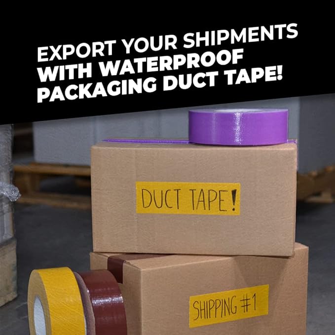 WOD DTC10 Advanced Strength Industrial Grade Schoolbus Yellow Duct Tape, 2.5 inch x 60 ft. Waterproof, UV Resistant For Crafts & Home Improvement