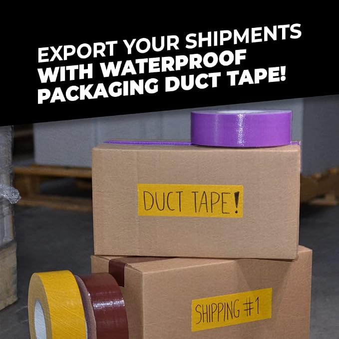WOD DTC10 Advanced Strength Industrial Grade Schoolbus Yellow Duct Tape, 1/4 inch x 60 ft. Waterproof, UV Resistant For Crafts & Home Improvement