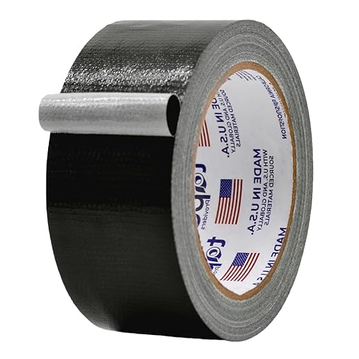 MAT Duct Tape Black Industrial Grade, 2 inch x 60 ft. Waterproof, UV Resistant for Crafts, Home Improvement, Repairs, & Projects