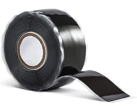 Romeda 1 Inch x 10 FT Black Self-Fusing Silicone, Thickness 0.5mm Hose Repair Tape, Heavy Duty and Leak Proof Rubber Hose Tape, Pipe for Water - Black