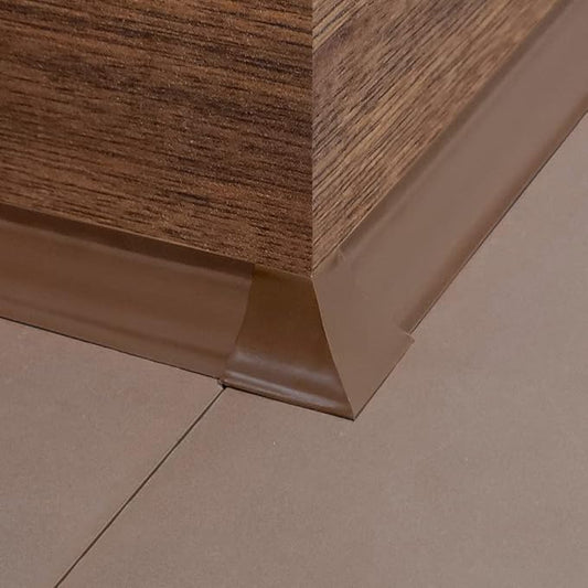 InstaTrim Outside Corners - 10 Dark Brown 3/4" Wide Caulk Strip Outside Corner Pieces - Trim for Outside Corners - Paintable