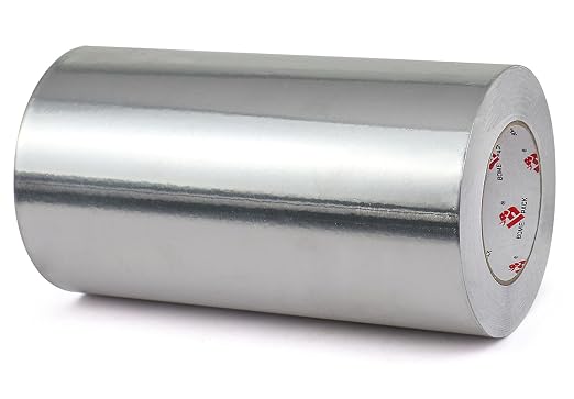 BOMEI PACK 10 Inch Aluminum Foil Tape,Heavy Duty Metal Foil Duct Tape,10 Inch x 55 Yards,High Temperature Silver Foil Tape,Perfect for Sealing & Patching,HVAC,Air Ducts,Insulation and Metal Repair