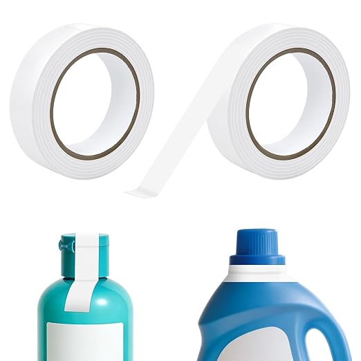 2 Roll Bottle Sealing Tapes,1.18in x 108ft Can be Freely Cropped,Stop Liquid Leaks Tapes for Laundry Detergent,Toiletries,Jar Lids,Waterproof Sealable Tapes for Travel, Camping, Picnics and Shipping