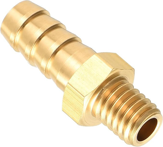 Pack of 1 Brass Hose Barb Fittings 5mm Hose Barb to M5x0.8 Male Fittings for Home Machines, Massage Bathtubs, and Irrigation Systems