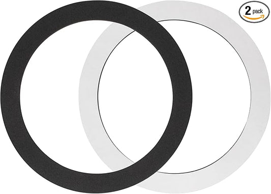 GIDDS-710001 No Putty Sink Drain Gasket 3-3/8", Self-Adhesive Kitchen Sink Drain Seal Replacement Fits All Standard Drain Attachments,Replaces Plumbers Putty for Sink Drain for Tub Drain,2-Pack