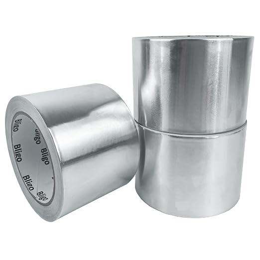 3 Pack Aluminum Foil Tape 3 Inch x 225 Feet Total, Heavy Duty Waterproof HVAC Tape, High Temperature Resistant Metal Tape for Ductwork, Dryer Vent, Pipe Insulation, Sealing & Patching
