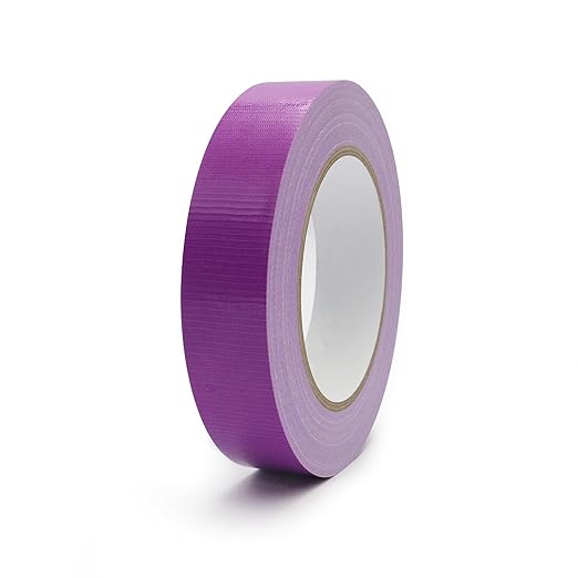 Duct Tape 1 Inch X 44 Yards, 8.5 mil Thickness, Heavy Duty Purple Duct Tape, No Residue, Waterproof, Tear by Hand for Repairs, Industrial, Professional Use