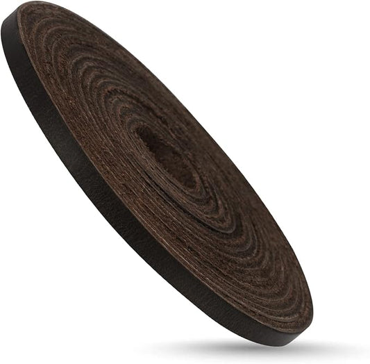 Ringsun 1/8 Inch Wide Flat Leather Strips for Crafts, Leather Shoe Laces Boot Laces Full Grain Leather Straps Cord String for Crafts, Tooling (2mm Thick 72.5 Inches Long Black Coffee)