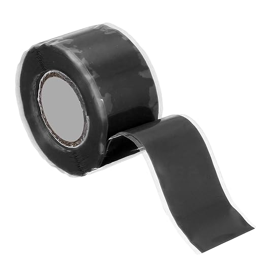 uxcell Self Fusing Silicone Tape, 1" x 10ft Waterproof Water Leak Sealing Tape for Plumbing Pipe Hose Repair Handles, Black