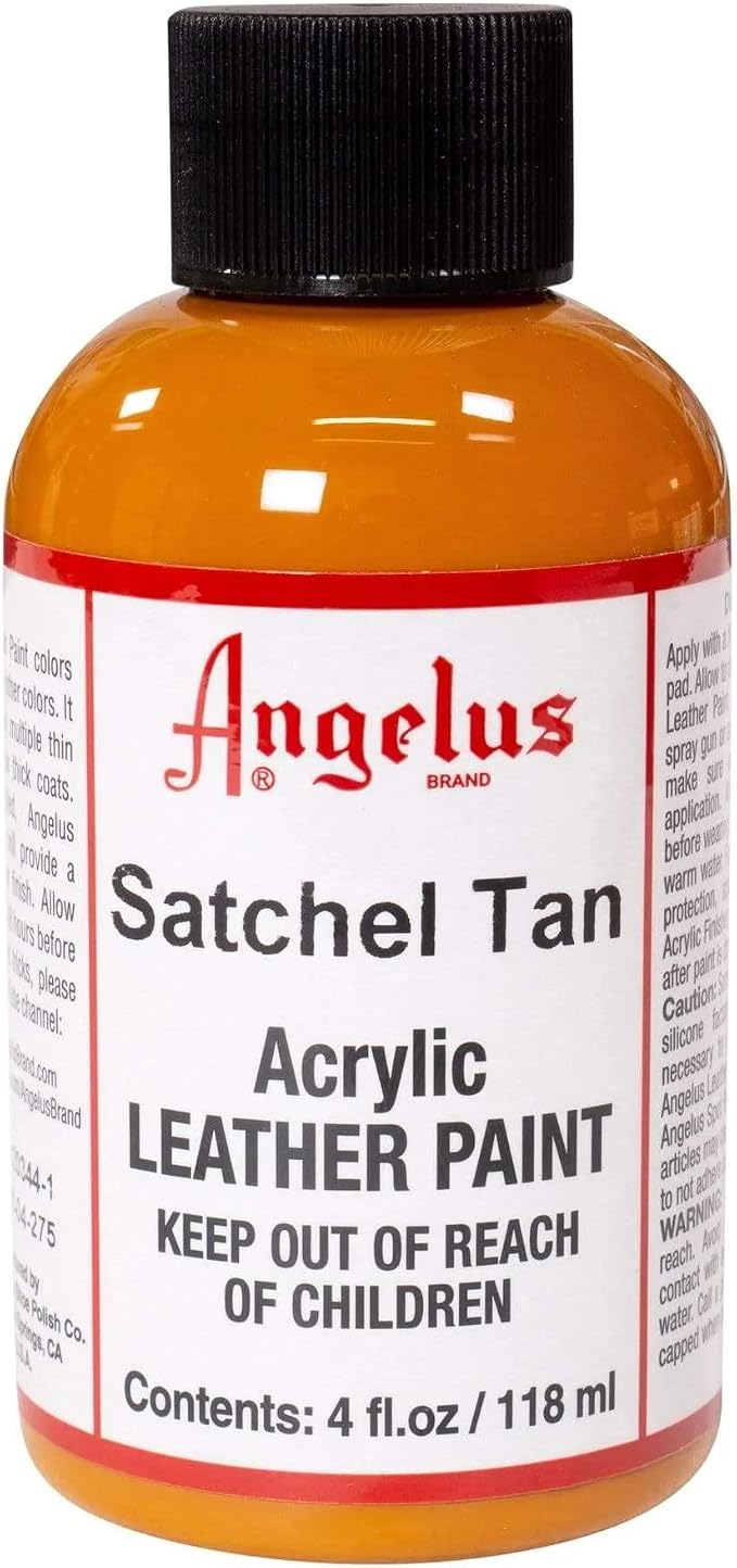 Angelus Acrylic Leather Paint, 4 oz., Satchel Tan