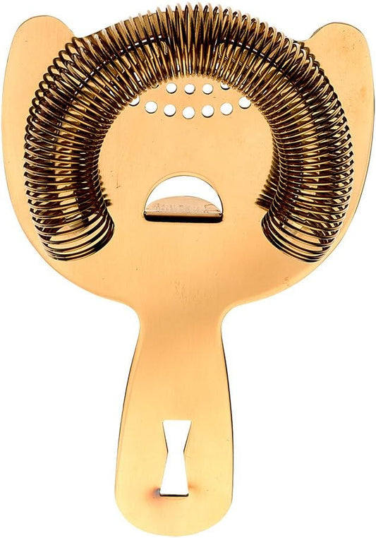 Barfly Heavy Duty Spring Bar Strainer, Gold Plated