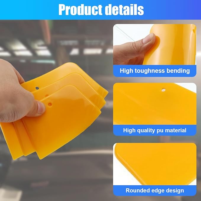 ZIMISI Car Body Filler Spreaders, 4, 5, 6 Inch Caulking Tools, Reusable Hard Plastic Spreader Tool, Automotive Body Fillers Spreader for Applying Fillers, Putties, Glazes, Caulks, Paint (15PCS)