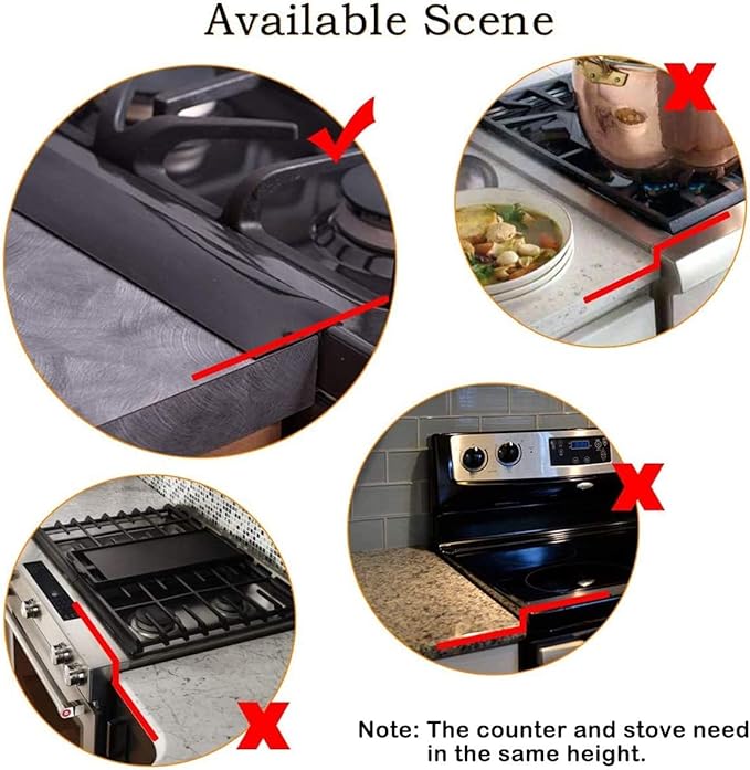 Silicone Gap Covers, (2 PCS) Silicone Stove Gap filler Stopper Kitchen Stove Gap Covers - Flexible Stoves Counter Gap Cover, Food Grade (21 Inches, Semi Clear)