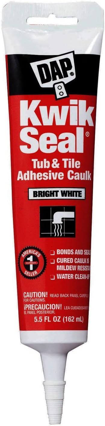 DAP 18008 6 Pack 5.5 oz. Kwik Seal Kitchen and Bath Adhesive Caulk, Clear