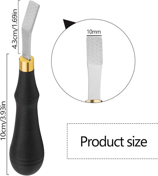 DIUDUS Leather Rougher, Leather Roughing Tool, Leather Edge Detail Rougher Roughing Leather Surface Polish File Tool with Ergonomic Handle Leather Working Leathercraft Tools for Edge Polishing(10mm)