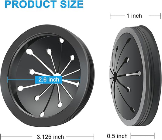 3 Inch Garbage Disposal Splash Guard with Garbage Disposal Cover for Sink, Rubber Garbage Disposal Drain Cover and Food Waste Disposal Splash Guard for Whirlaway, Waste King, and GE Models