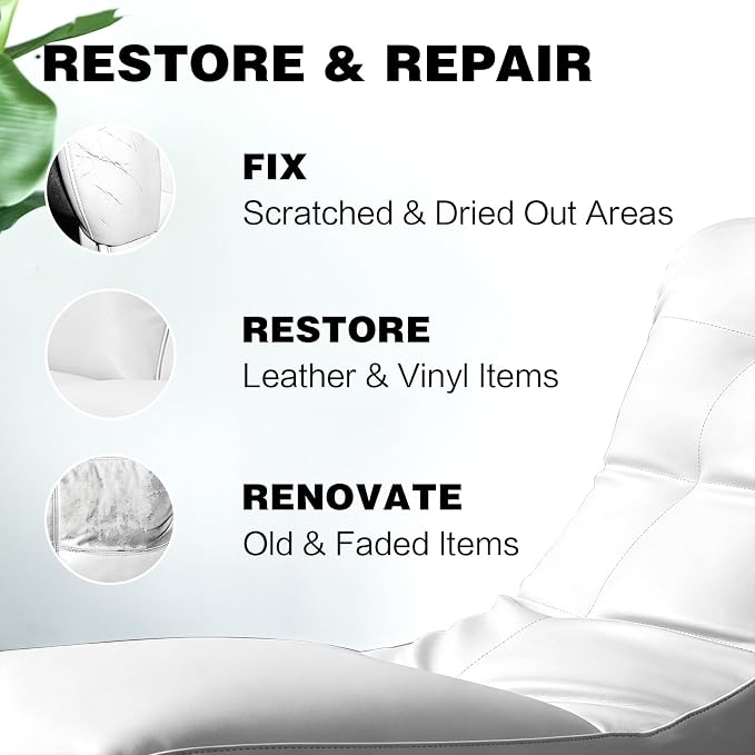 Leather Recoloring Balm, Color Restorer Conditioner, Leather Dye for Furniture, Couch Paint and Repair, Scratch Remover, Leather Color for Couches, Leather Repair Kits