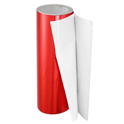 PATIKIL Awning Repair Tape 12" x 26ft Waterproof Canvas Tape High Adhesive Tear Repair Patch Kit for PVC Tarpaulin Tent Awning Fabric RV Sail Boat Cover, Red