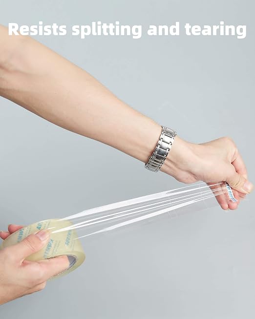 AUDTMWH Packing Tape Refills, Clear Packaging Tape Heavy Duty Designed for Moving, Shipping and Packing, Mailing,1.88" x 60 yds, 4 Rolls